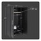 65" Freestanding Black Wardrobe Closet Organizer with Hanging Rail and Shelf for Bedroom